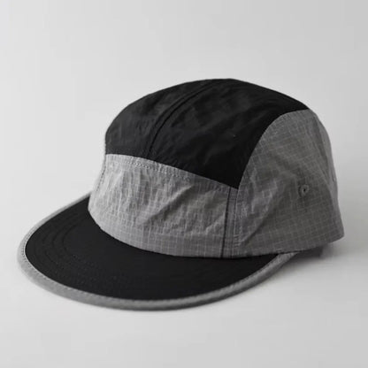Fashion Plaid Thin Sun Cap Quick-drying Letter Embroidery Sports Running Cap Adjustable Breathable Summer Cap Men Women