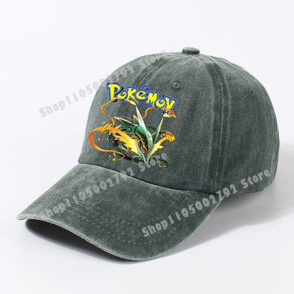 Pokemons Baseball Caps Pikachu Kawaii Anime Figures Sunshade Hats Summer Outdoor Parent Child Sunhat Trendy Duck Tongue Cap Gift