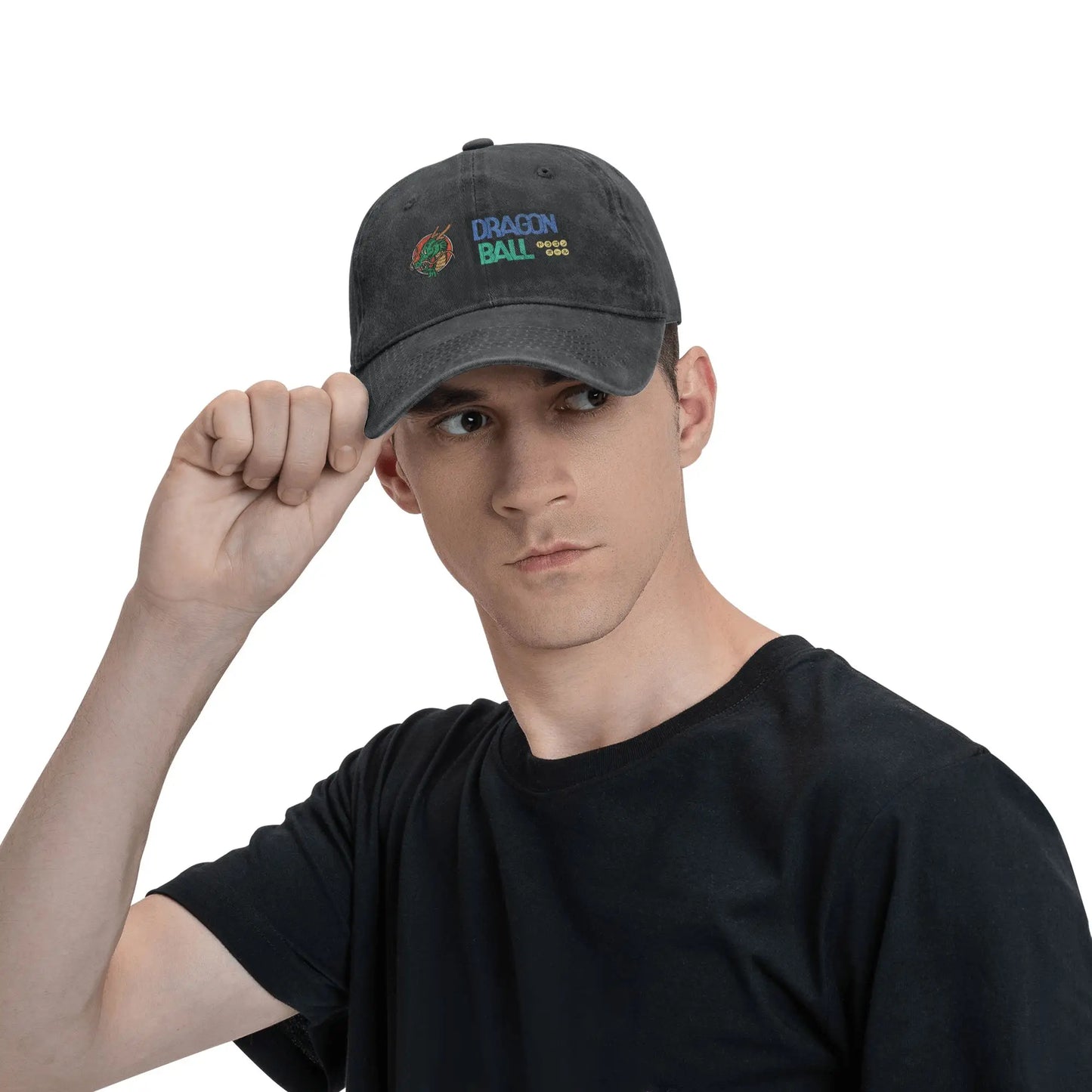 Dragon Ball Shenron Logo Baseball Caps Unisex Distressed Denim Snapback Cap Goku Kakarot Manga Outdoor Adjustable Fit Caps Hat, produit gaming premium Fraquane