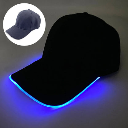 Gorra de béisbol luminosa LED de moda, gorra hip hop iluminada para bar y club, gorra fluorescente para hombre y mujer, accesorios para DJ, baile y disfraces