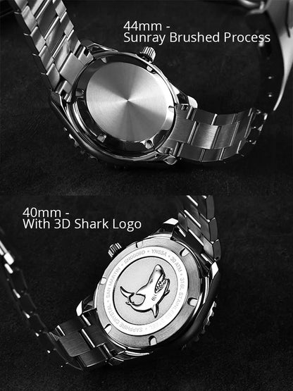 San Martin New 40-44mm Luxury Men's Diver Watch Classic High Quality NH35 YN55 Automatic Mechanical Sapphire BGW-X1 20Bar SN0009