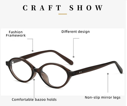VICKY Simple Geometric Oval Small Frame Retro Design Women's Polarized Sunglasses UV Protection Customizable Prescription K9142