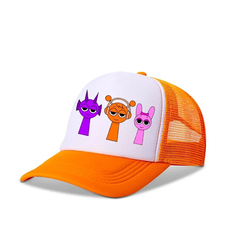 Sprunkis Baseball Caps Boys Casuals Hats Game Figure Printed Women Man Sports Sun Hat Adjustable Peaked Cap Bonnets Girls Gifts