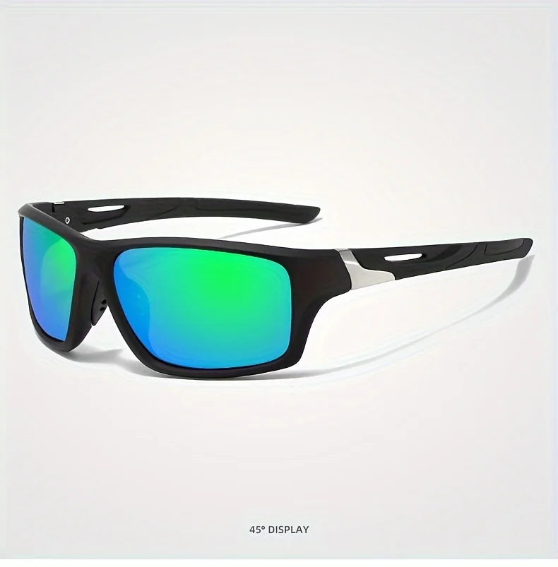 New Polarized Sports Sunglasses for Men, High-Quality TAC Lens Frame, Full Rim, UV Protection, Alloy Decorative, for Climbing