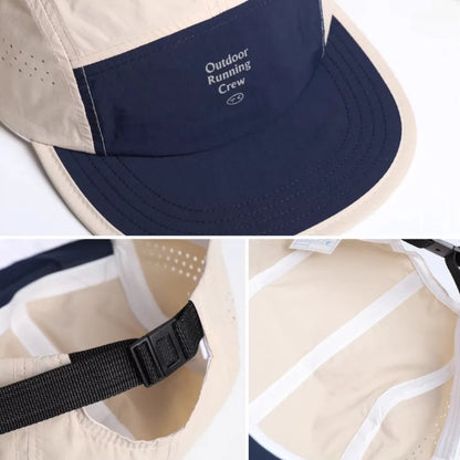 Color Block 5 Panel Baseball Cap - Embroidered Letter Quick Dry Mesh Breathable Sports Cap, Fashion Casual Lightweight Wear Hat