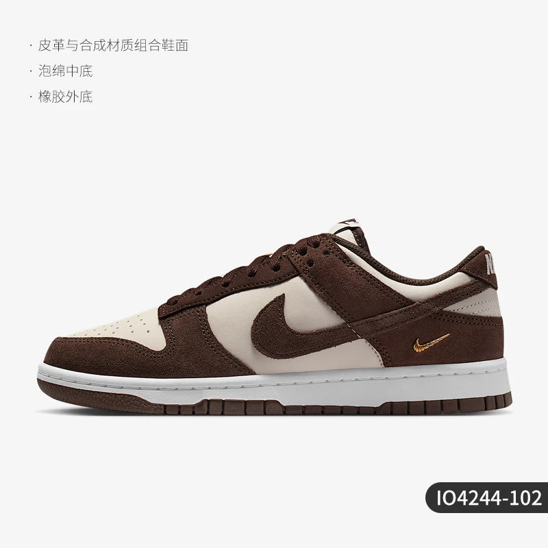 Sapatilhas desportivas Nike Dunk Low autênticas para mulher, de cano baixo, resistentes ao desgaste e respiráveis IO4244-102