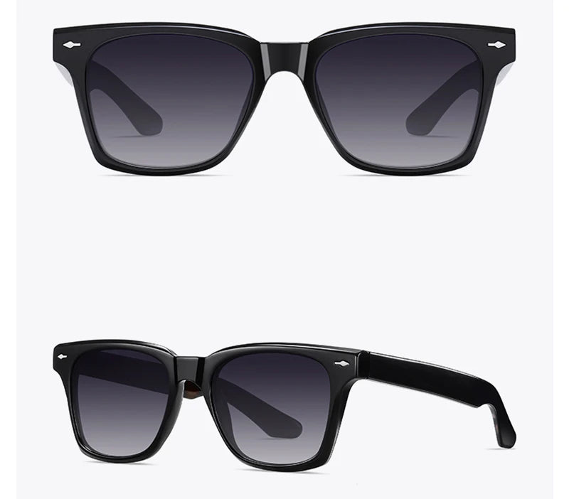 Swanwick TR90 retro polarized sunglasses men acetate square sun glasses for women unisex UV400 grey black European style