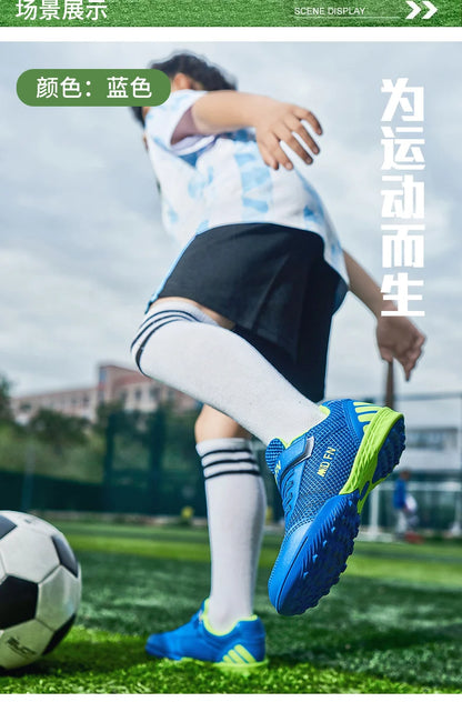 Personality Stylish And Comfortable Boys Girls Training Game Sneakers Indoor Outdoor Lawn Youth Student Soccer Shoes 29-39#