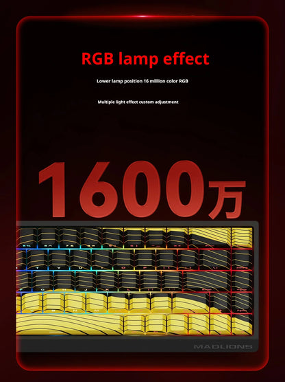 Teclado gaming FGG MAD60 RGB de eixo magnético, dedicado a jogos, com teclas totalmente hot-swap, resposta rápida e personalização de entrada de gama