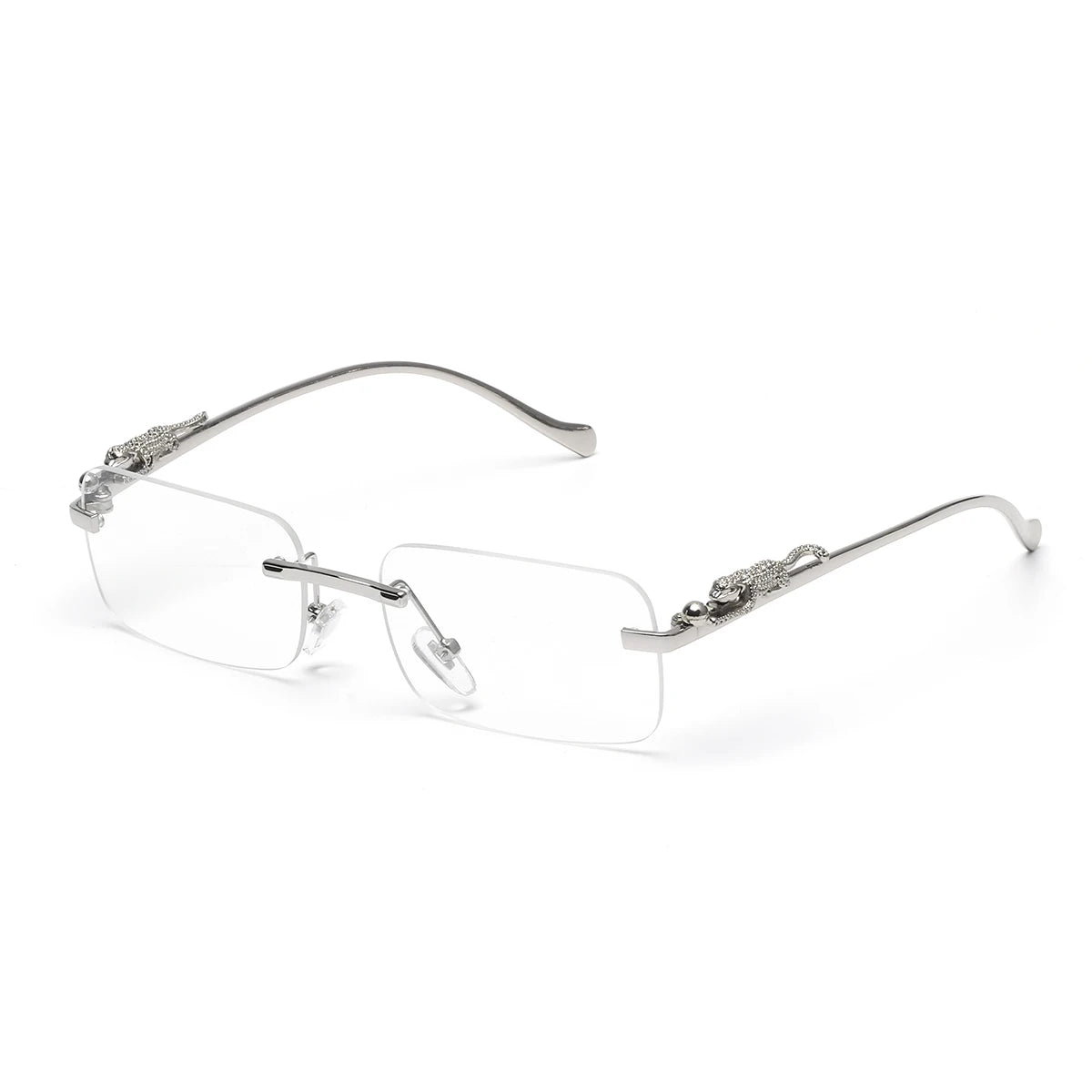 Ruiao rimless sunglasses UV400 fashion square metal glasses for men women designer man's brand sun glasses shades for outdoor