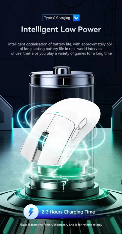 Ratón gaming inalámbrico ultraligero ATTACK SHARK X11SE, vida útil de 20 millones de clics, PAW3311 Gaming, 22KDPI, 400IPS, 40G, 1KHz, 65 horas, 30mAH
