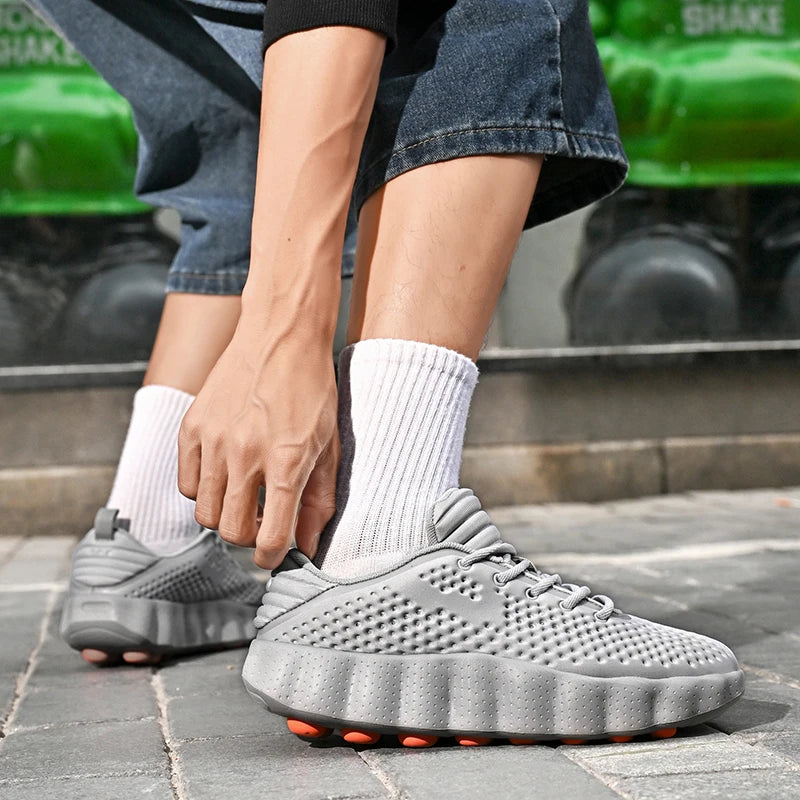 Brand Men Casual Shoes Thick Sole Soft Fashion Sneakers Summer Breathable Male Walking Shoes Zapatillas Hombre 88217 Mens Shoes