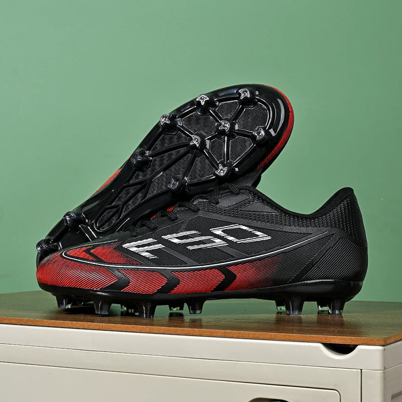 Nouvelles chaussures de football pour hommes, chaussures de sport respirantes, antidérapantes, de haute qualité, chaussures de football pour match en plein air, futsal, haute cheville, ultralégères