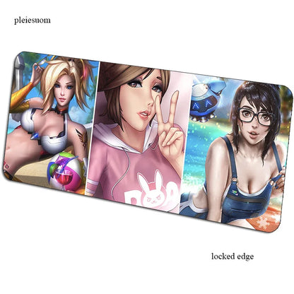 Herní podložka pod myš Overwatch s HD potiskem, 900x400x3mm, podložka na počítačový stůl pro hráče, cenově dostupná PC podložka pod myš pro notebook