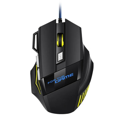 1 mouse da gaming USB Hyperspeed nuovo per PC, retroilluminato RGB, ergonomico, mouse da gaming 7D per eSport, cablato, per laptop e PC gamer