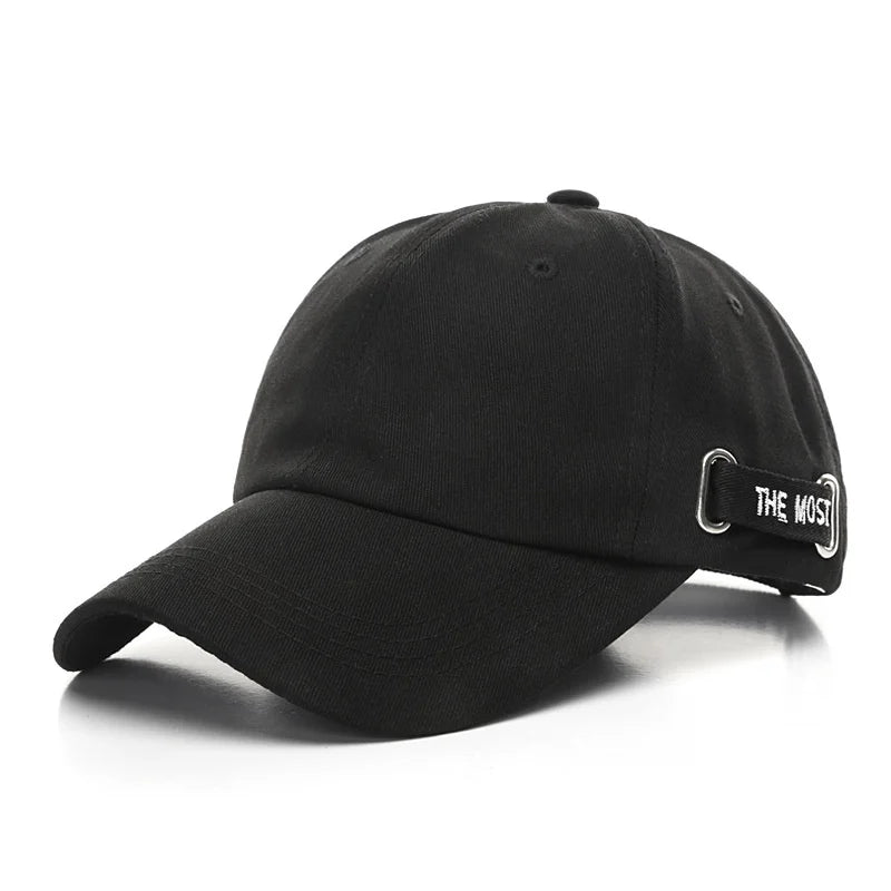 Cappellini da baseball alla moda per uomo e donna, in tinta unita, con chiusura a scatto, ideali per studenti