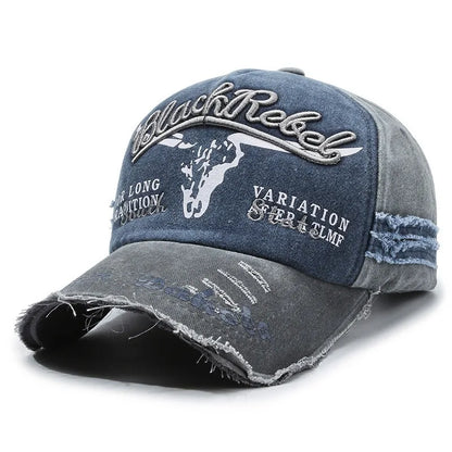 Nuovo cappellino da baseball da uomo in cotone lavato, stile retrò, per tutte le stagioni, cappello sportivo da outdoor da uomo, accessorio maschile