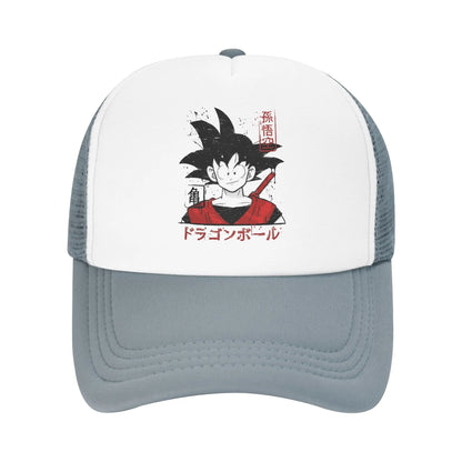 Japanese Goku Dragon Ball Z Mesh Baseball Cap Unisex Fashion Sun Hats  Hats Snapback Caps Fishing Hat Winter Trucker Caps