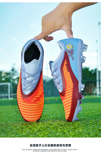 New Men Football Boots Sport Soccer Shoes Outdoor Cleats Adult Non Slip Boys Long Spikes Training Breathable Match Comfortable