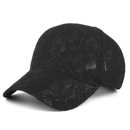 Princess Style Lace Embroidery Mesh Flower Spring and Summer Women Baseball Caps Breathable Lady Snapback Hats Young Girl  BQ091