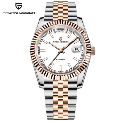 2026 New PAGANI DESIGN Enamel Dial DD36 Luxury Silver Gold Automatic Watch For Men AR Sapphire Crystal Mechanical Wristwatch Men
