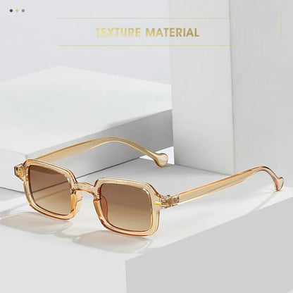 Fashion Square Sunglasses Women New Retro Rivets Decoration Glasses  Men Leopard Blue Sun Glasses Gradient Shades UV400