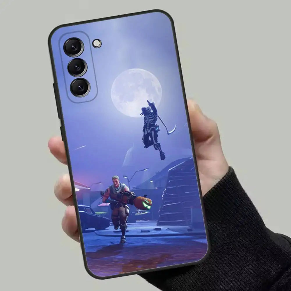 M-Midas F-Fortnite калъф за телефон за Samsung Galaxy A13,A21s,A22,A31,A32,A52,A53,A71,A80, мек черен кейс