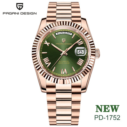 2026 New PAGANI DESIGN Enamel Dial DD36 Luxury Silver Gold Automatic Watch For Men AR Sapphire Crystal Mechanical Wristwatch Men