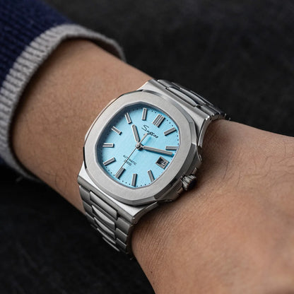 Reloj de hombre Sugess automático mecánico, movimiento Miyota 9015, esfera MOP, luminoso, resistente al agua 5bar, brazalete de lujo S466