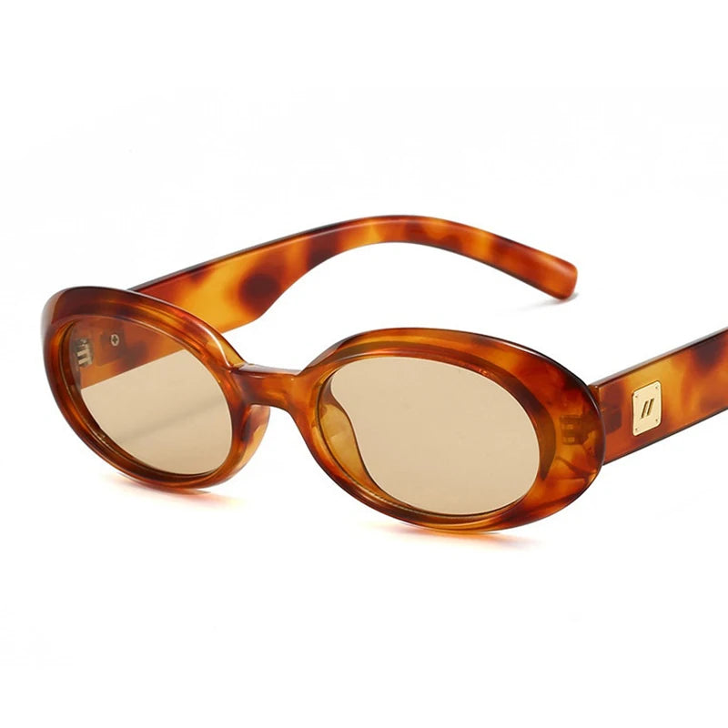 Classic Oval Sunglasses Women Men New Thick Frame Party Sunglasses Hip Hop Cool Luxury Designer Brand Eyeglasses UV400 Eyewear