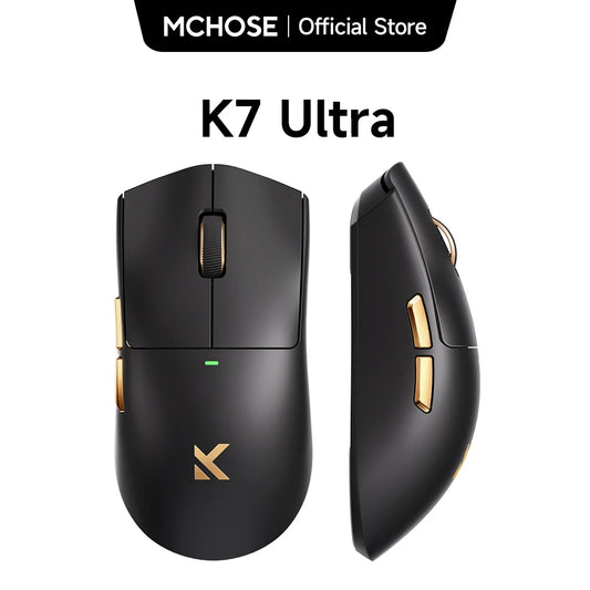 MCHOSE K7 Ultra Wireless Gaming Mouse PAW3950, 8K Polling Rate, Tri-Mode Lightweight Gaming Mouse with Magnetic Wireless Charging Dock