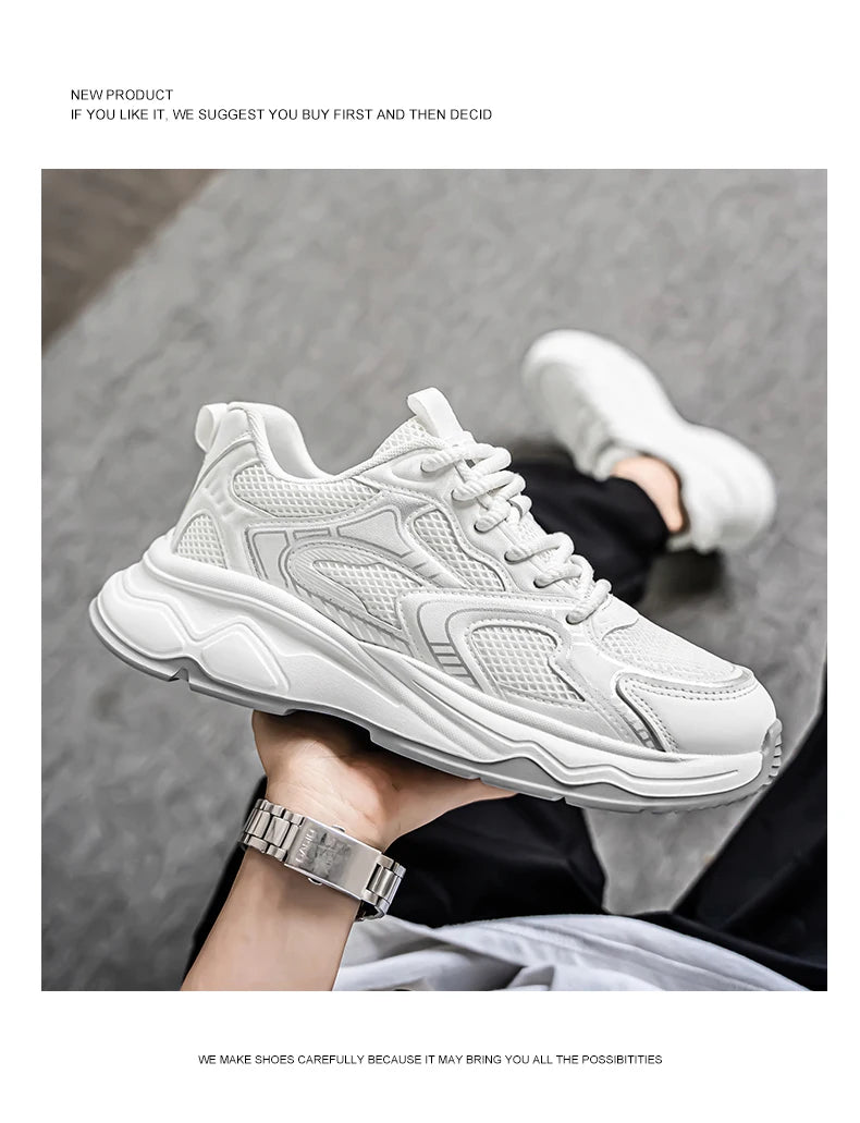 Ténis casuais de corrida para homem, primavera/verão, sola macia, antiderrapantes, respiráveis, para corrida ao ar livre, sapatos desportivos Joker para jovens