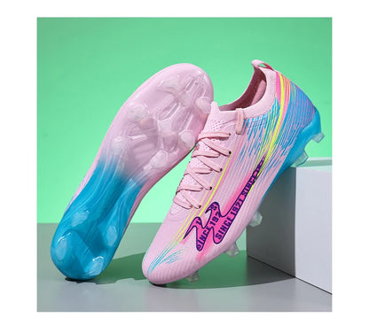 Chaussures de football pour adolescents, adultes, hommes et femmes, crampons universels TF FG tout terrain, chaussures de football avec clous de sol