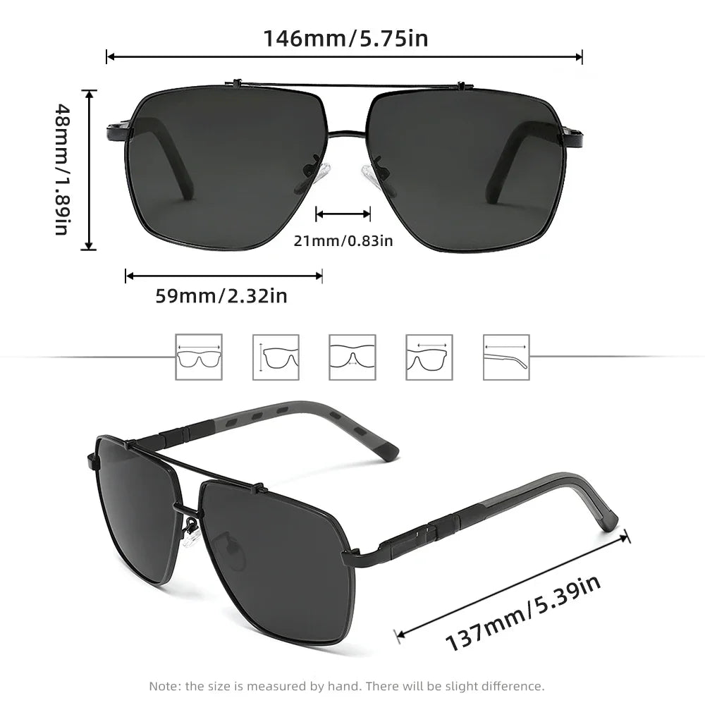 KINGSEVEN New Luxury Sunglasses Men UV400 Square Large Frame Polarized Glasses Male Women Outdoor Causal Fashion Driving Eyewear