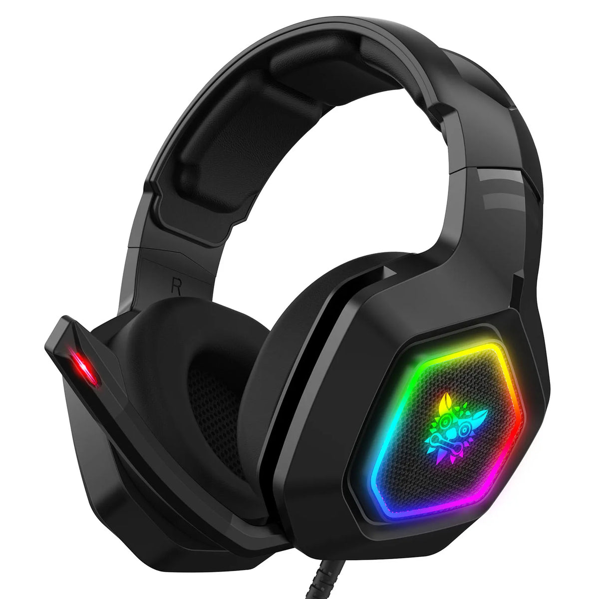 Casque de jeu ONIKUMA K10, casque stéréo filaire avec micro à réduction de bruit, 3,5 mm, circumaural, audio RGB pour PC, PS5, PS4, Xbox, pour joueurs.