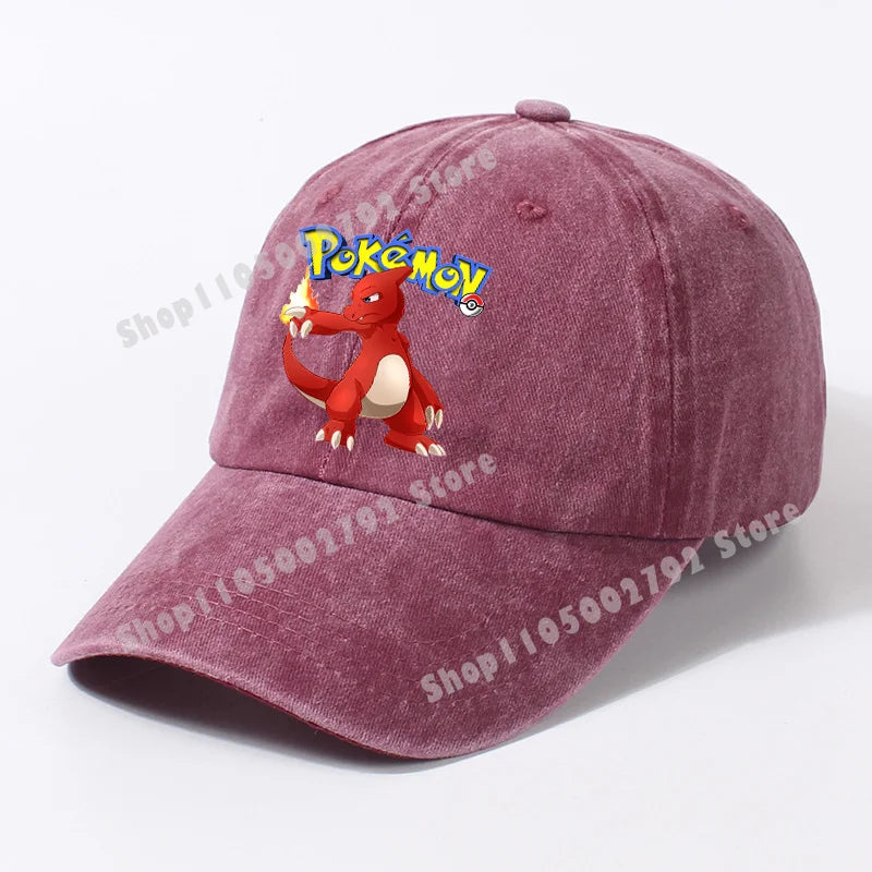 Pokemons Baseball Caps Pikachu Kawaii Anime Figures Sunshade Hats Summer Outdoor Parent Child Sunhat Trendy Duck Tongue Cap Gift