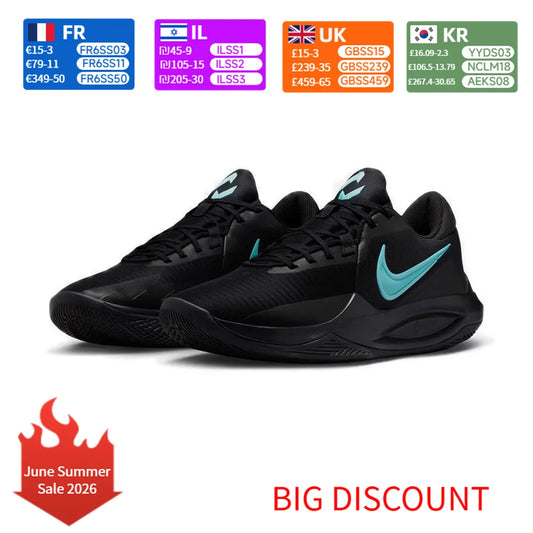 Nike Precision 6: comfortabele en veelzijdige lage basketbalschoenen voor heren in zwart IO7605-040