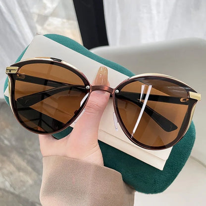 Fashion Classic Polarized Sunglasses for Women Cat Eye Brand Sun Glasses Luxury Round Eyeglasses UV400 Gafas De Sol