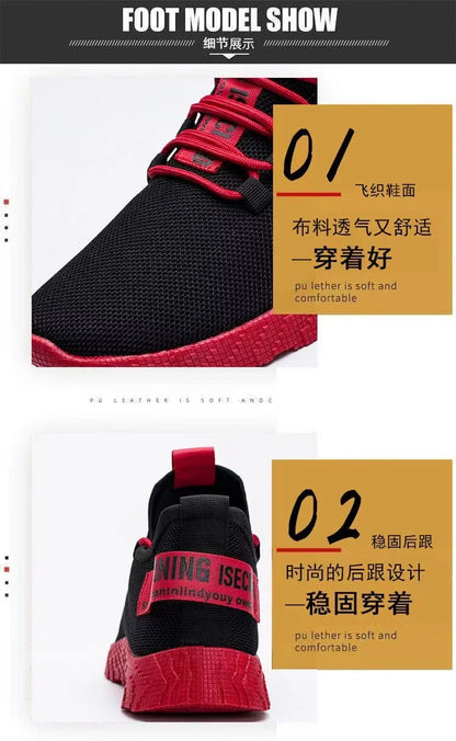 Heren sneakers, casual, lichtgewicht sportschoenen van mesh, zomers, voor heren, outdoor, zachte zool, ademend, comfortabel, modieus, trendy hardloopschoen