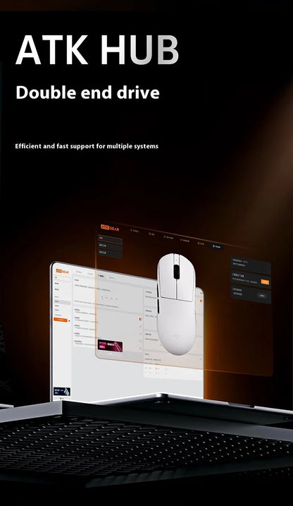 ATK A9 Plus Gaming-Maus kabellos A9/A9 SE/A9 Pro Tri-Mode 8K Gaming-Maus leicht A9 Ultimate E-Sports PC-Geschenk individuell angepasst