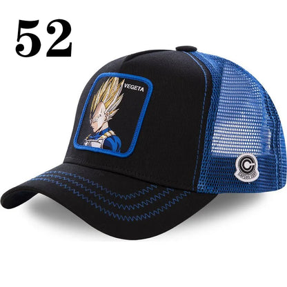 Dragon Ball Anime Character Printed Baseball Cap For Men And Women Hip Hop Hat Truck Driver Mesh Hat Summer Outdoor Sunshade