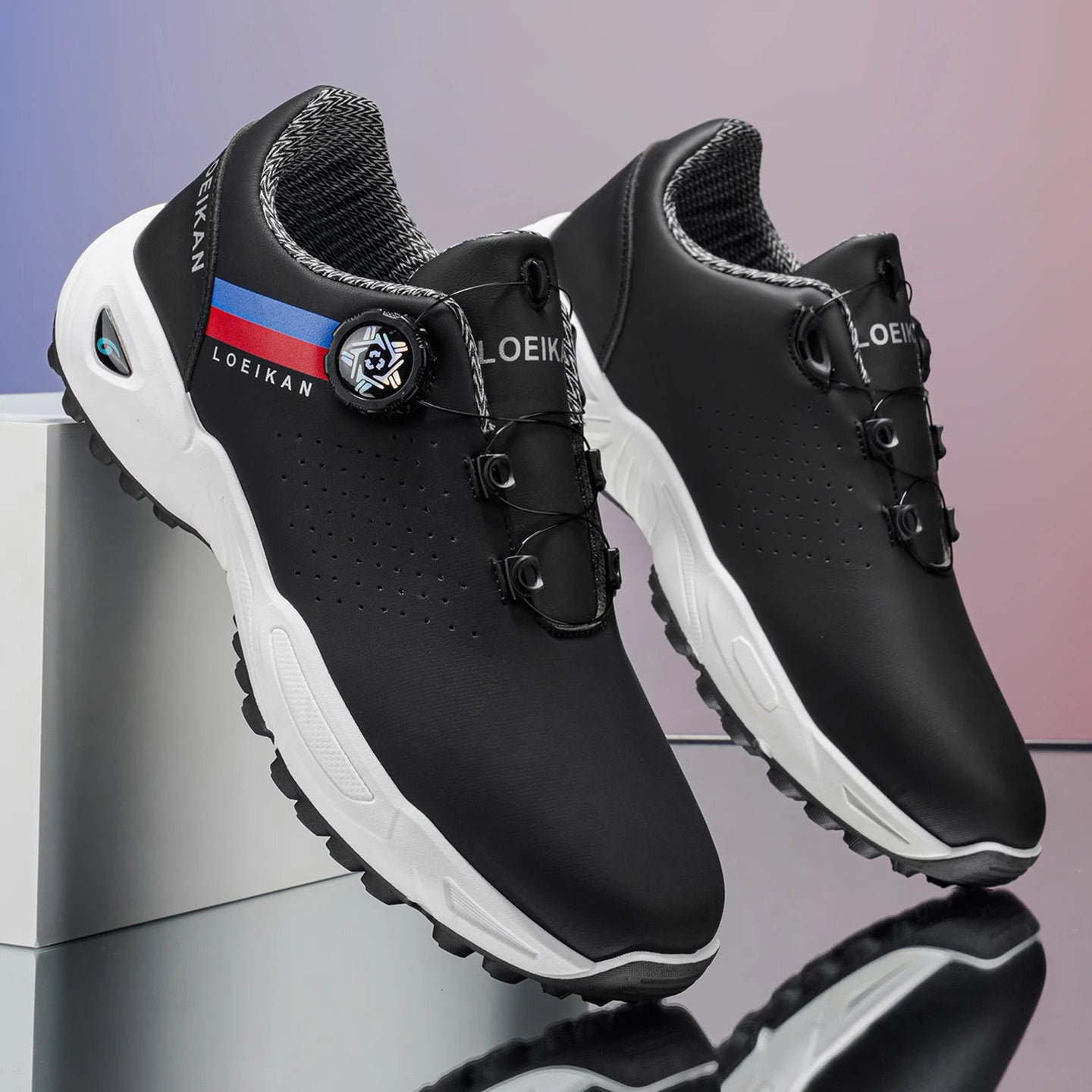 Men’s Golf Shoes: High-Quality, Non-Slip Sports Sneakers with Swivel Button for Maximum Comfort!
