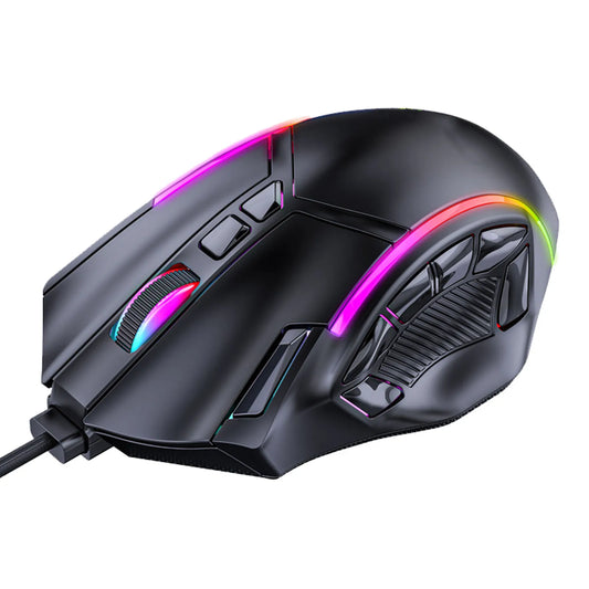 RGB gamer egér vezetékes egér 12800DPI 12 gombos makróbeállítással, számítógépes csere kiegészítő, fotoelektromos működésú