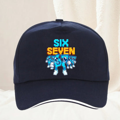 Meme 67 Six Seven 6 7 Italian Brainrot Baseballkappe Herren Trucker-Cap Frühjahr Freizeit Outdoor Fitness Sonnenvisier Snapback-Kappe
