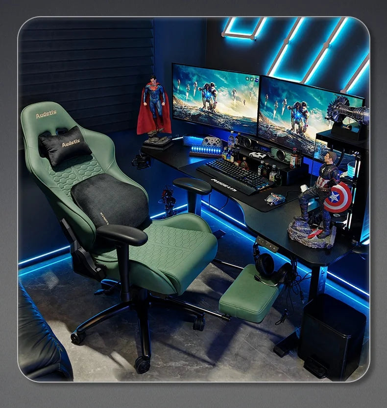 Office Ergonomic Gaming Chair Computer Desk Chair with Armrests, Comfortable Ergonomic Gaming Chair for Home Office, Bedroom & Gaming Room, Technology Fabric Executive Chair