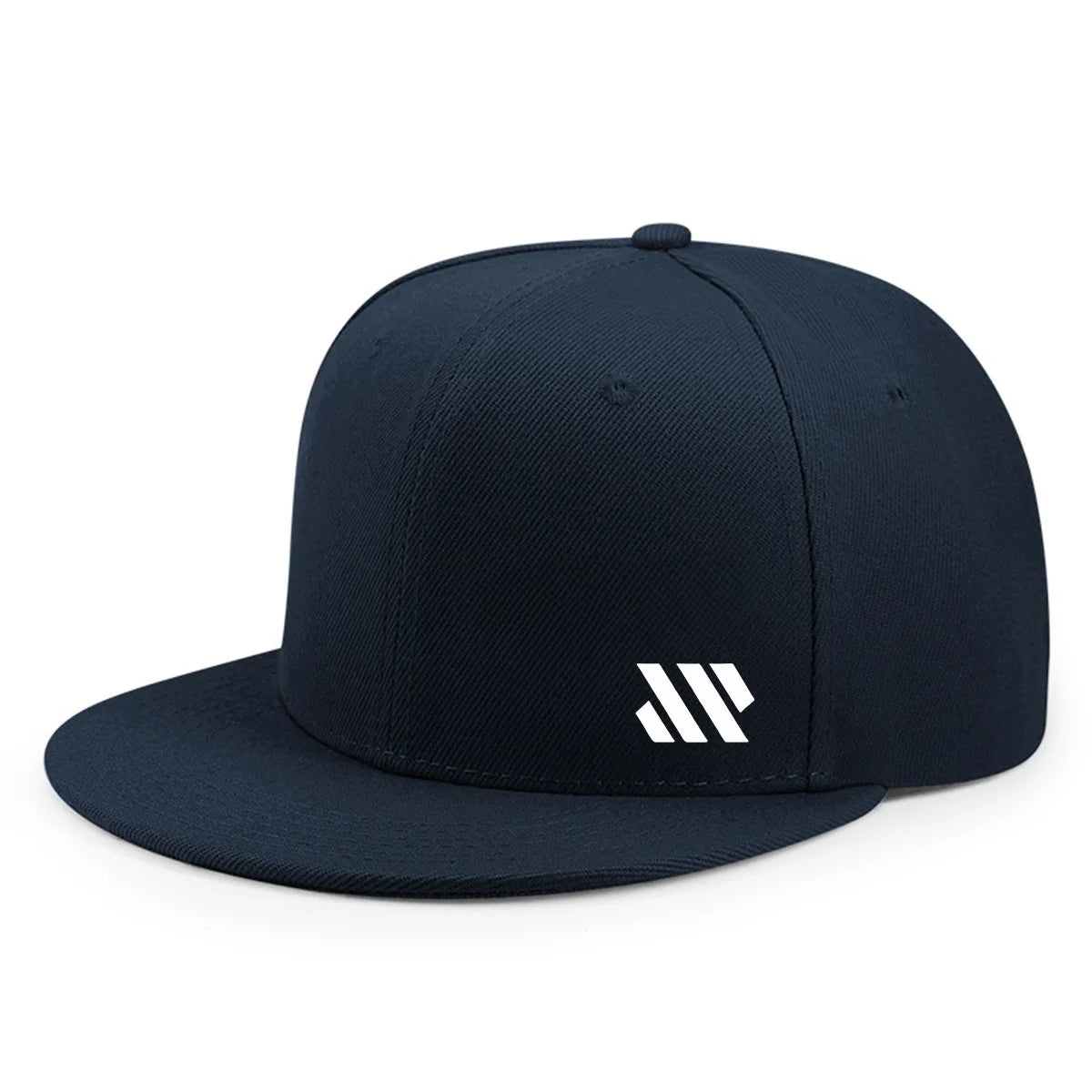Czapka baseballowa z białym logo, unisex, regulowana, oddychająca, z płaskim daszkiem, lekka czapka outdoorowa i podróżna, nakrycie głowy