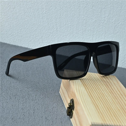 Vazrobe 165mm Oversized Black Polarized Sunglasses Men Large Huge Sun Glasses for Male Flat Top Steampunk Big Large Face