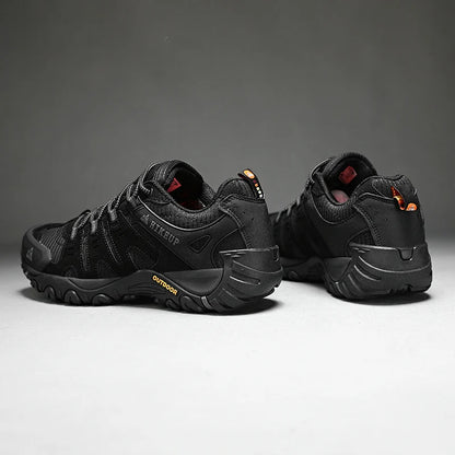 HIKEUP-Chaussures de randonnée en cuir suédé pour homme, baskets d'extérieur résistantes à l'usure, trekking, marche, chasse