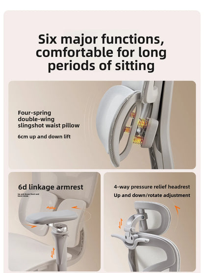 S950 Ergonomic Office Chair Adjustable Computer Chair, Gaming Chair with Lumbar Support, Comfortable Study Chair for Home Office & Work