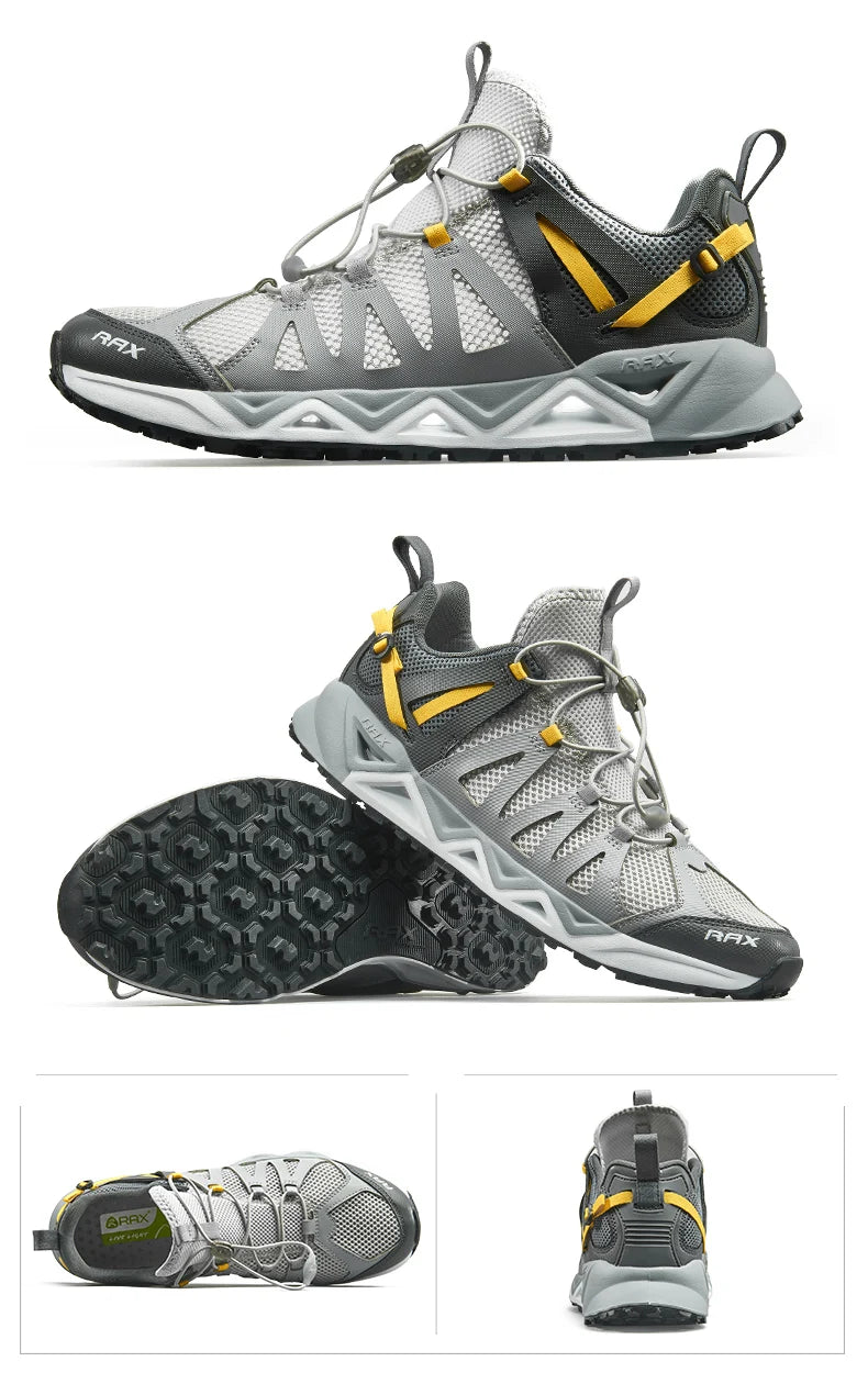 RAX Nieuwe heren- en dameszomerwandelschoenen, ademende Upstream-schoenen, trekkingschoenen, waterschoenen, outdoor-, vis- en kampeerschoenen, sneakers voor heren